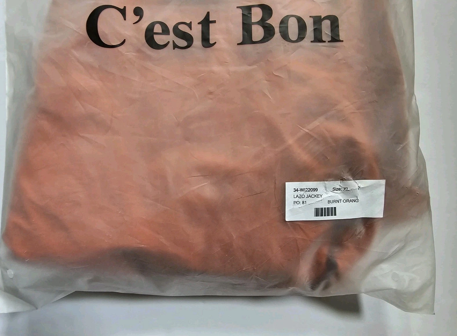 C'est Bon Work Jacket Burnt Orange Zip Up Men's SZ XL Urban Mod Work Chore Nwt - product detail image 17