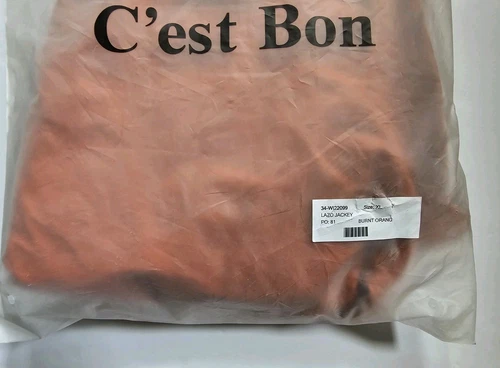 C'est Bon Work Jacket Burnt Orange Zip Up Men's SZ XL Urban Mod Work Chore Nwt  image 17