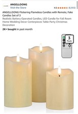 Flickering Flameless Candles with Remote, Fake Candles Set of 3