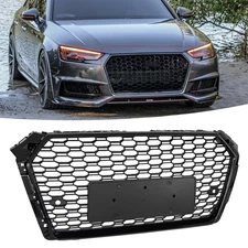 For 2017 2018 2019 Audi A4 S4 S-line Front Mesh Honeycomb Grill Grille RS4 Style