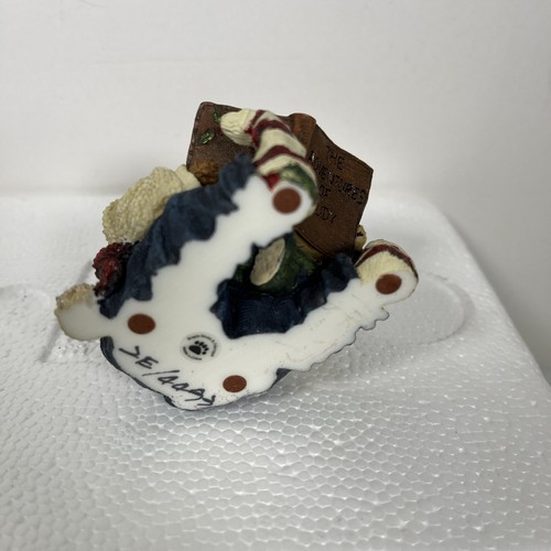 Boyds Bear Bearstone Elvin With Ollie Holiday Classics Christmas Figurine 228452 - Picture 8 of 8