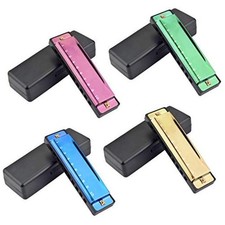 4 PCS Key of C 10 Hole 10 Tones Titanium Color Blue,Gold, Purple, Green,