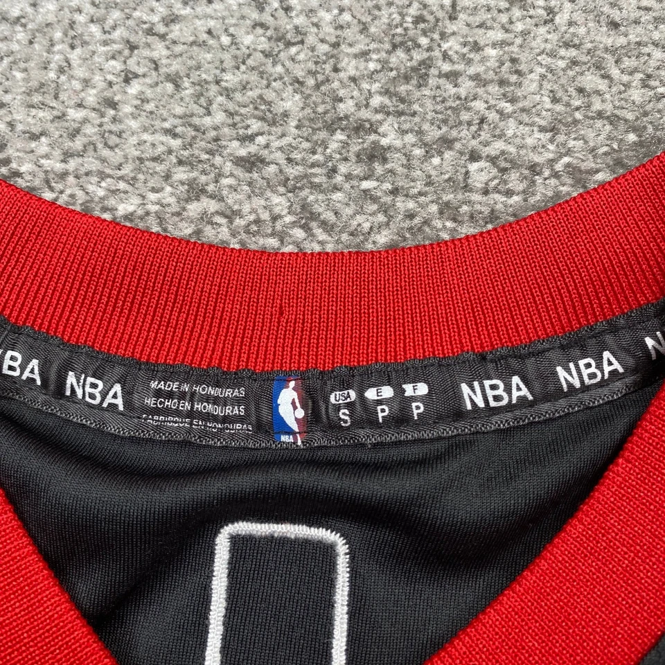 NBA 休斯顿火箭队威斯布鲁克 #0 球衣 S 码黑色红色 — 第 3/4 张图片