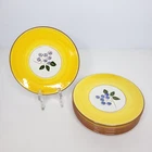 Set of 6 Stangl Pottery Yellow Blueberry Ceramic 6 1/4" Bread and Butter Plates