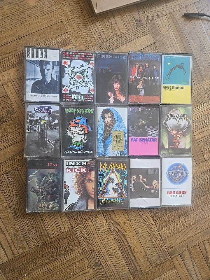 15 Cassette Tapes Rock, Metal 80's , Def Leppard, Van Halen Inxs, Nicks, Chili, - Image 2 of 4