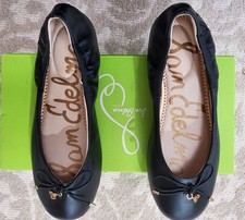 Sam Edleman Felicia Mini Ballet Flat Black Leather US Size 2 EU 33.5 ComfortSole