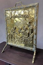 Vintage Fire Screen Brass Very Nice Condition Good Quality Screen