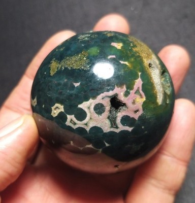 TOP 210 g 54mm NATURAL polishing OCEAN JASPER Ball HEALING NN144