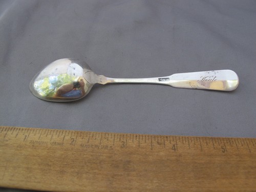 Small CONNECTICUT Coin Silver TEASPOON-MERRIMAN & BRADLEY-New Haven - Picture 4 of 5
