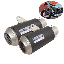 38-51mm Universal Motorcycle Carbon Exhaust Muffler Tail Pipe With Net Tail Tip