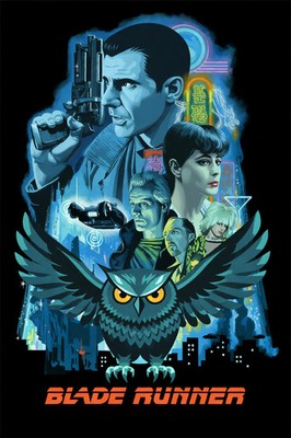 BLADE RUNNER POSTER CYBERPUNK WALL ART SCI-FI MOVIE PRINT RETRO FUTURISTIC DECOR