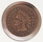 US Rare Old West 1883 Indian Head Penny Coin American Collection Shield Cent USA