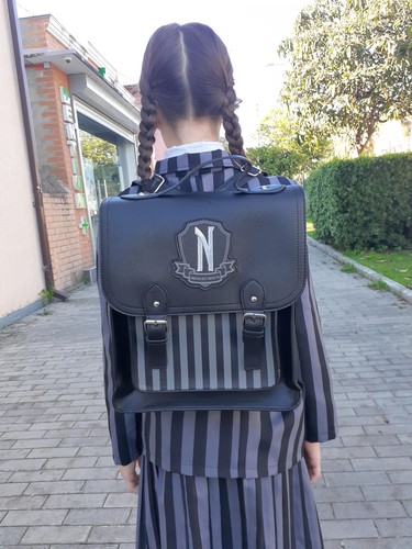 Zaino gotico nero ecopelle - Foto 3 di 6