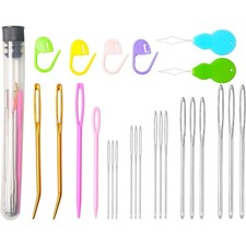 Large Eye Blunt Yarn Needles Kit Assorted Sizes Bent Tapestry Darning Needle