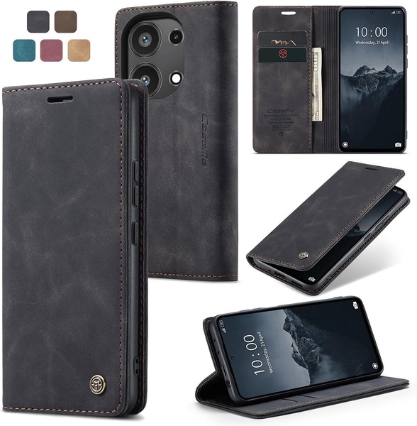 HandyhüLle Xiaomi Redmi Note 13 Pro 4G Leder Vintage KlapphüLle StäNder-image
