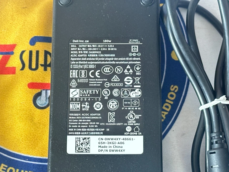 GENUINE DELL 180W 19.5V 9.23A  Power Adapter Charger-LA,HA180PM180 DA180PM111 - Image 4 of 4