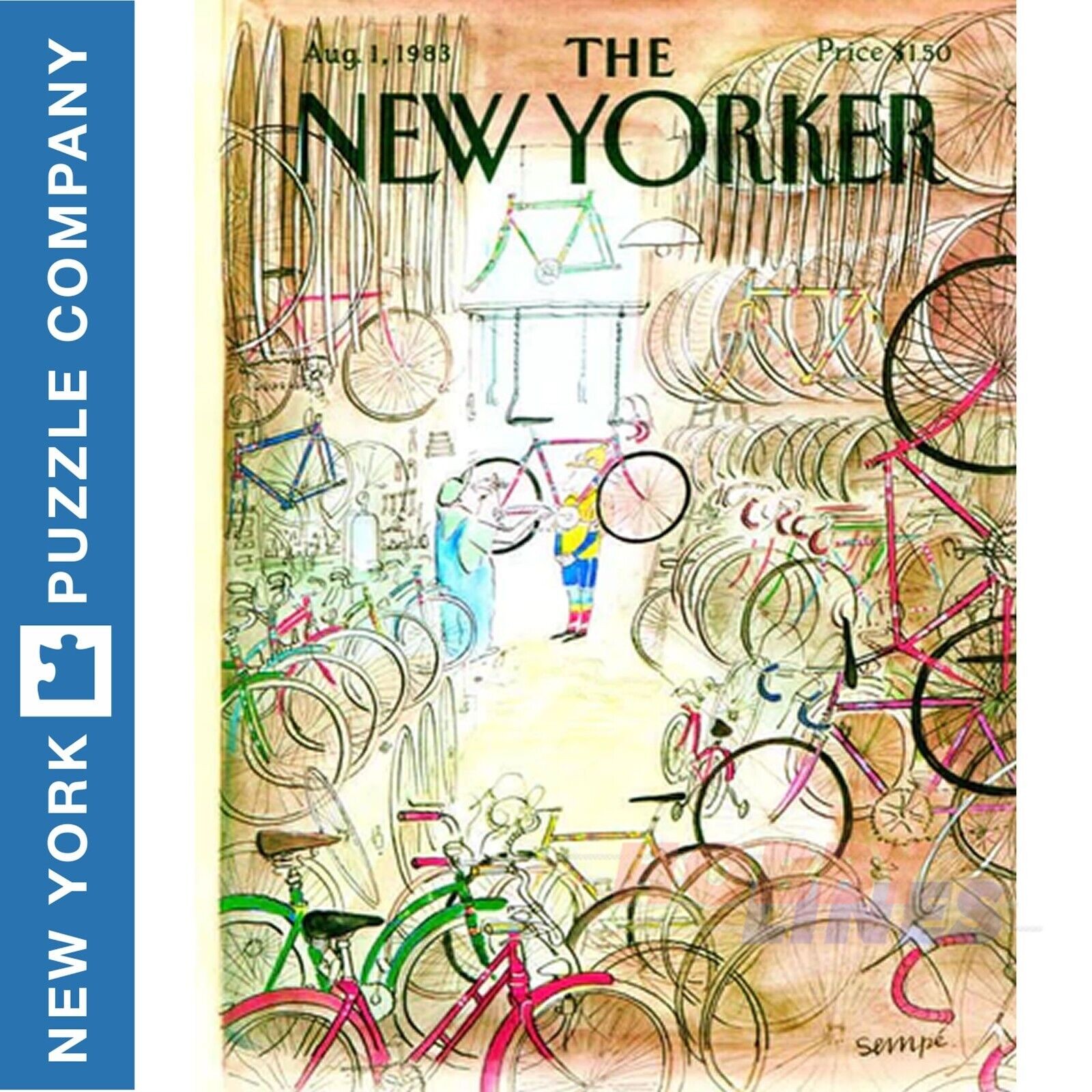 BICYCLE SHOP The New Yorker 1 August 1983 1000pc Jigsaw Puzzle NPZNY1706
