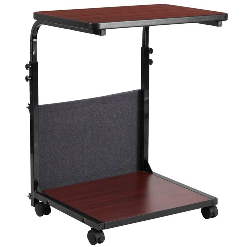 Flash Furniture Mobile Computer Cart in Mahogany - Image 3 of 4
