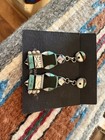 Vintage Zuni Sun Maiden Inlay Sterling  Earrings  — photo 4