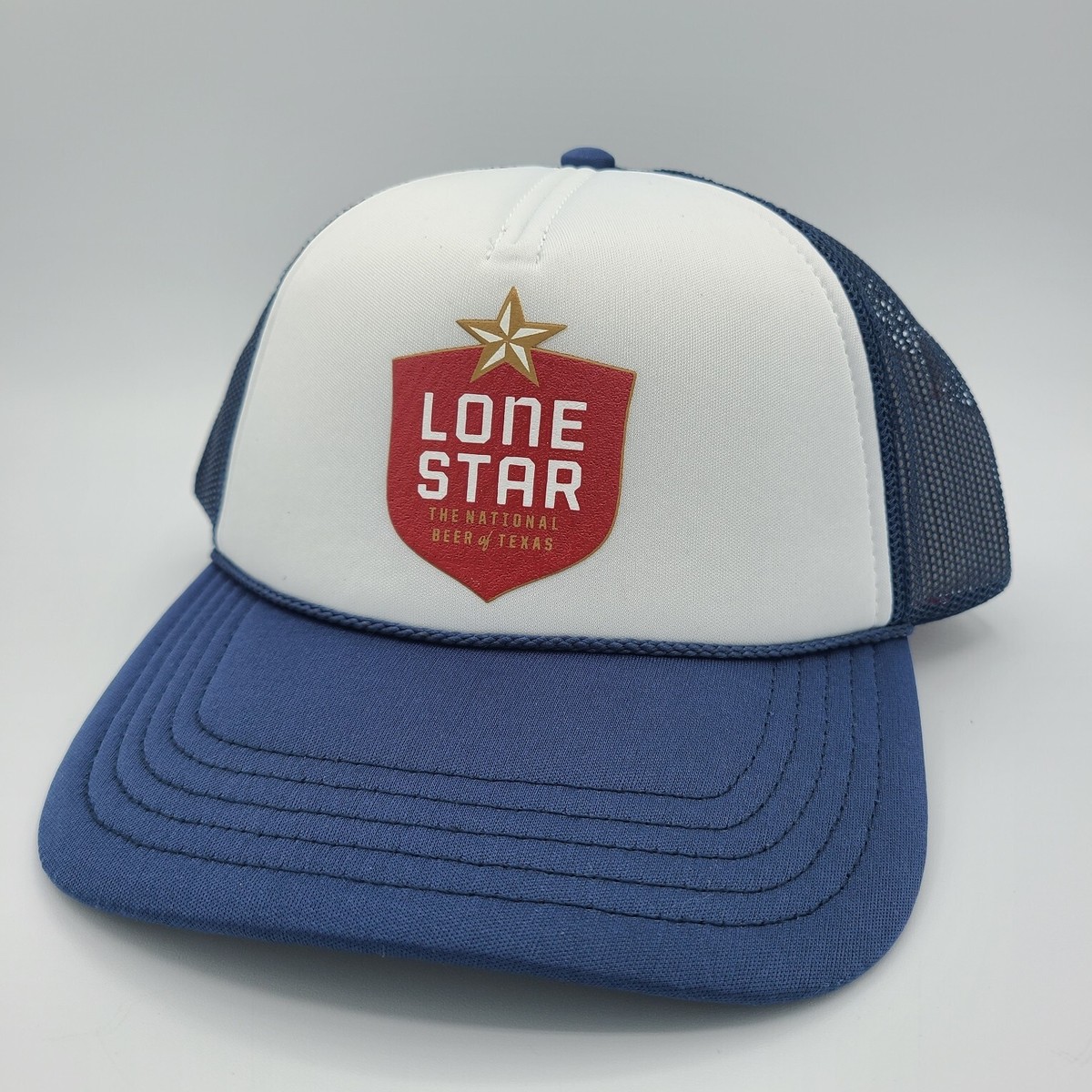 + AMERICAN NEEDLE + Lone Star Canvas Hat American Needle Lone Star Beer Mesh Snapback cap hat Navy  main image 3