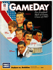 GREEN BAY PACKERS Aug 22, 1987 HOF 1987 CLASS GAME DAY PROGRAM 4 TICKETS B30