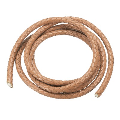 5 mm Runde Geflochtene Lederkordel Zum Basteln Schmuckherstellung, Khaki (1,1 Yards)
