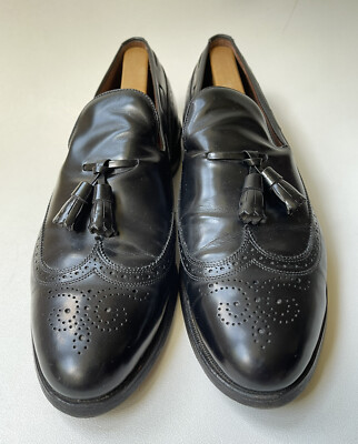 Mens Allen Edmonds Berwick Black Leather Tassel Wingtip Dressy Loafers Size 12 A Allen Edmonds Men main image 2