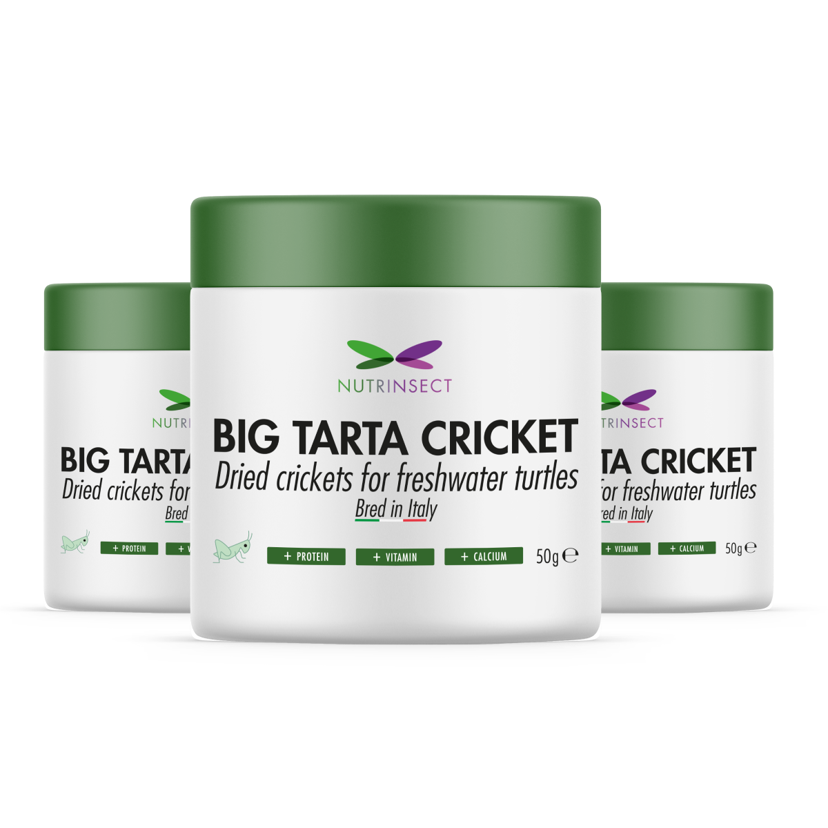 Big Tarta Cricket, Mangime Naturale per tartarughe, Pack 3x50g