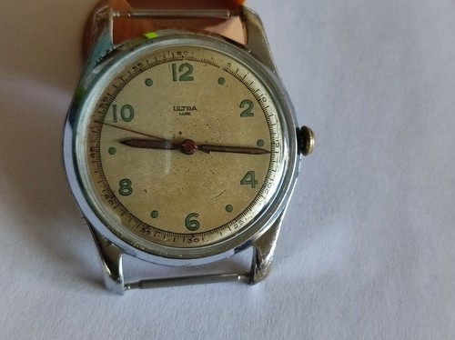VINTAGE RARE central second WWII ULTRA LUXE swiss made watch rare mvt tachimetre - Picture 3 of 9