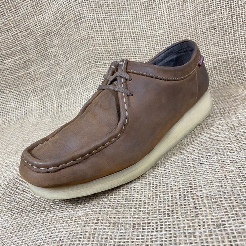 Clark’s Wallabee moccasins shoes leather brown tie up Women size 10 M - Picture 2 of 11
