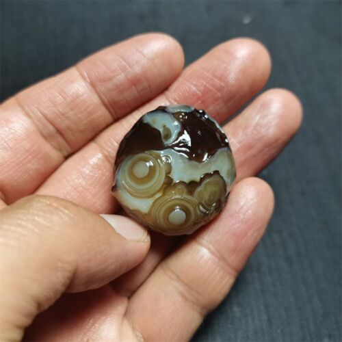 Rare 21.6 G Natural Gobi Agate Eyes Agate/stone Madagascar 32702 - Picture 8 of 14