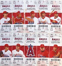 2010-2011-2012-2013 Los Angeles Angels Season Ticket Stubs - Mint Condition!!!