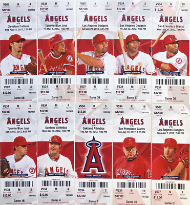 2010-2011-2012-2013 Los Angeles Angels Season Ticket Stubs - Mint Condition!!!