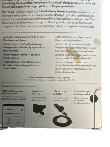 Bracketron-PwrUp Qi 10W Fast Wireless Charging Mount For Most Cell Phones Black - Picture 6 of 9