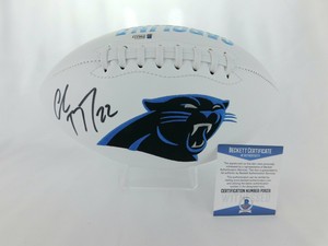 carolina panthers team autographed football