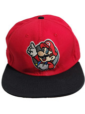 Super Mario Official Nintendo Snapback Hat Red/Black. One Size Fits Most- VGC