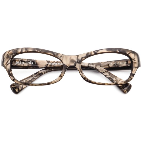 Alain Mikli Eyeglasses AL 1010 0015 Brown Marble Frame France 52-15 135 Handmade - Picture 6 of 6