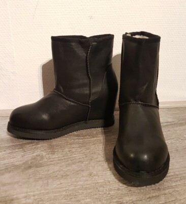 Bottes De Neige FOLI FOLIO Taille 40 - Cuir Noir - Style Après-Ski - Semelle Caoutchouc - Neuf Avec Boîte