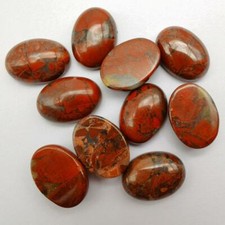 18x13mm 30pcs Natural Red Jasper Stone Oval Beads CAB CABOCHON Jewelry No Holes