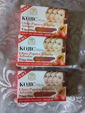 Kojic white Gluta PAPAYA Tomato Arbutin Soap 7days White 160g 3pcs