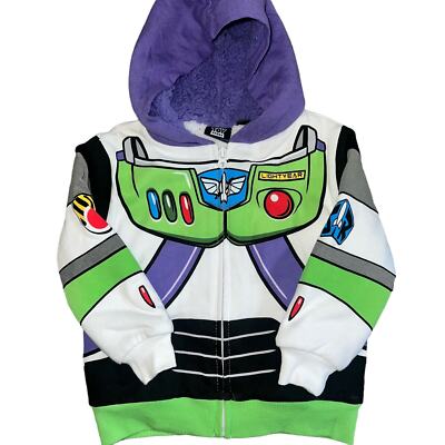 DISNEY TOY STORY BUZZ LIGHTYEAR  HOODED FLEECE ZIP JACKET Costume 2T New w/o tag