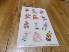 Vintage Suzy's Zoo Current Large Suzy Spafford Sticker Sheet Animals Duck Bear