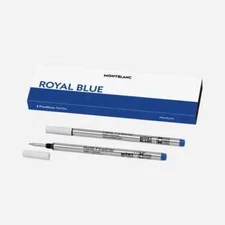 Montblanc Fineliner  Refills Royal Blue Med Pt New In Box 128248     2 Refills