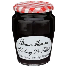 Bonne Maman Blueberry Pie Filling, Case of Six 21.1 Oz Glass Jars