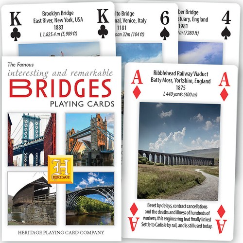 Famous Bridges Deck of 52 Playing Cards + Jokers (hpc) | eBay