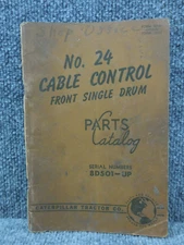 OEM Factory CAT Caterpillar no. 24 Cable Control Parts Catalog Book Manual