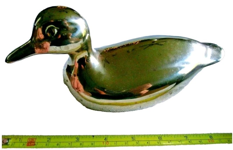 Brass Duck-Decorative Decoy-Paperweight-Table/Desk/Shelf/Unique Collectible.