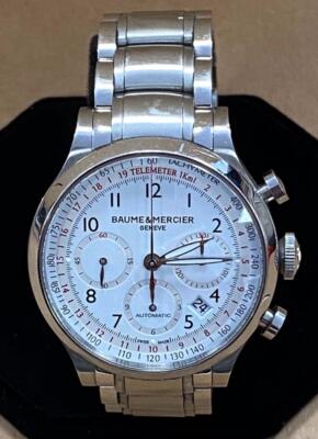 BAUME & MERCIER CAPELAND 65726 CHRONOGRAPH SS 42mm AUTOMATIC WATCH