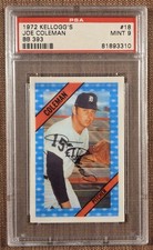 1972 Kellogg's BB 393 #18 Joe Coleman Detroit Tigers Baseball Card PSA 9 Mint