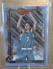 2025-26 Topps Holiday - Kon Knueppel #H164 Holiday Light Blue & White Glitter...